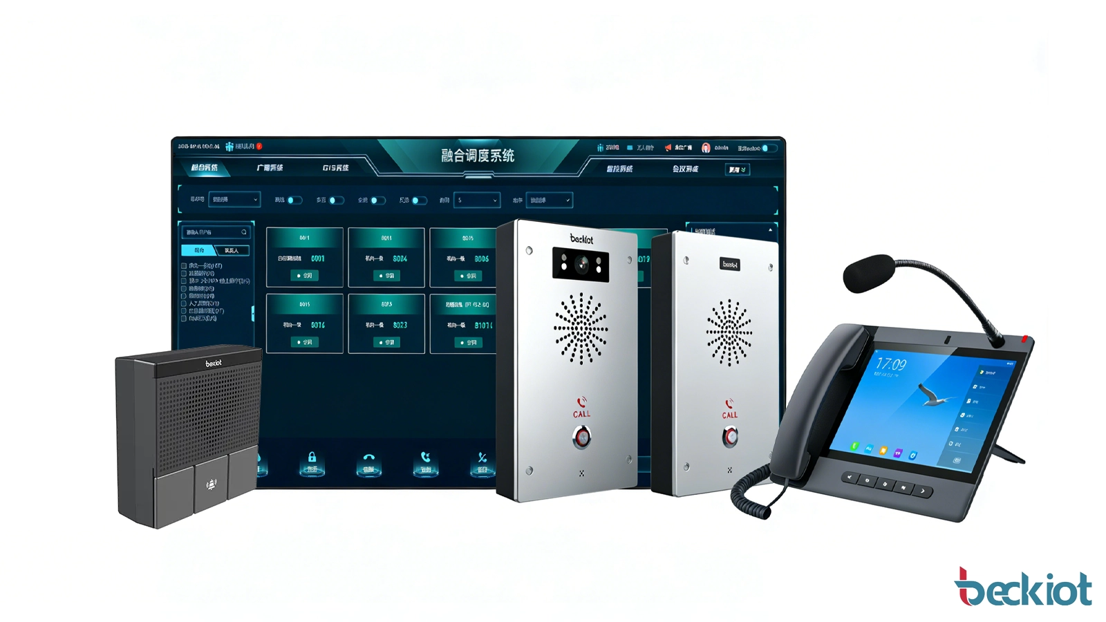 Centralized enterprise management dashboard for IP paging and intercom with multisite monitoring, zone control, security integration, and remote device supervision