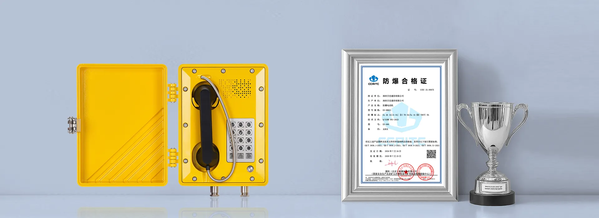 Explosion-proof rating: Exde II CT6 (China GB Standard & International IECEx Certification)