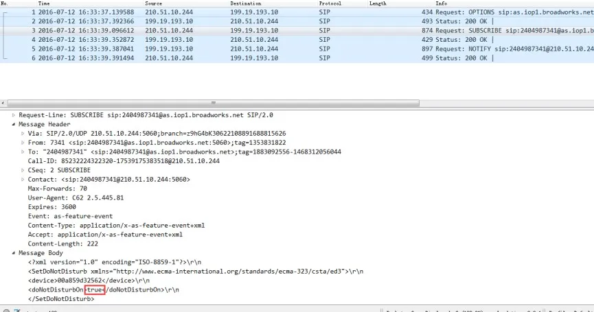 Enable or disable DND on the phone