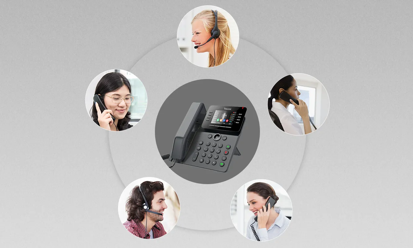 Six-Party Voice Conferencing for Efficient Office Collaboration