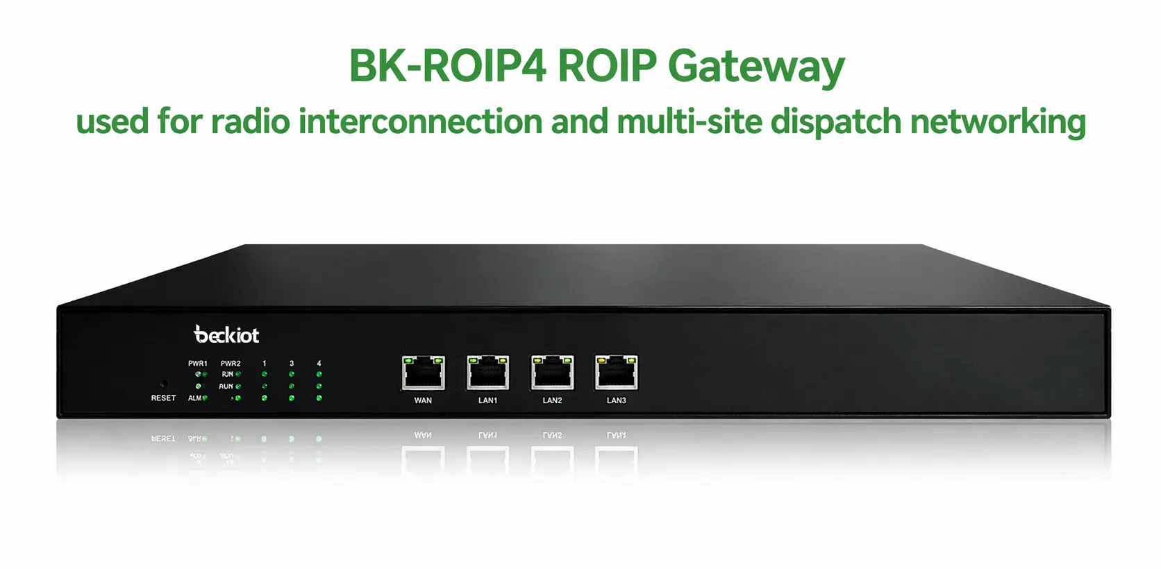 BK-ROIP4 ROIP Gateway used for radio interconnection and multi-site dispatch networking