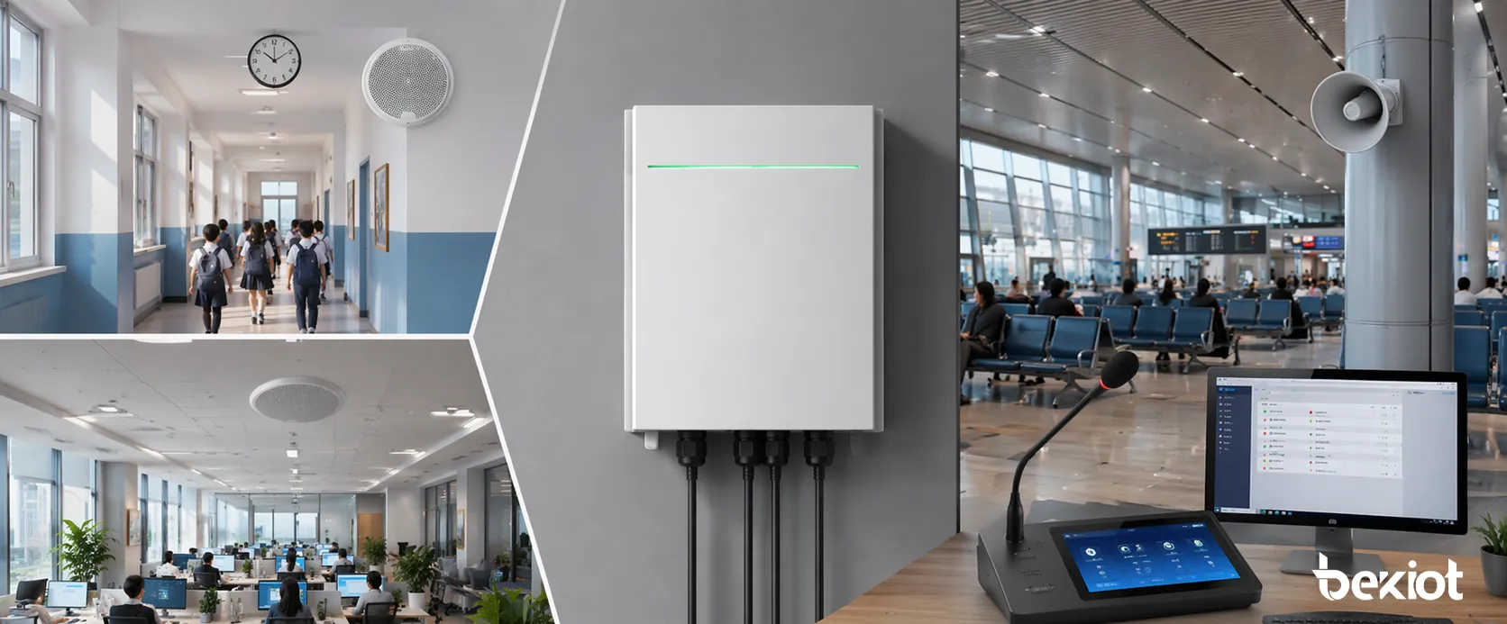 BK-PA120AF waterproof SIP amplifier in industrial and public facility broadcasting applications