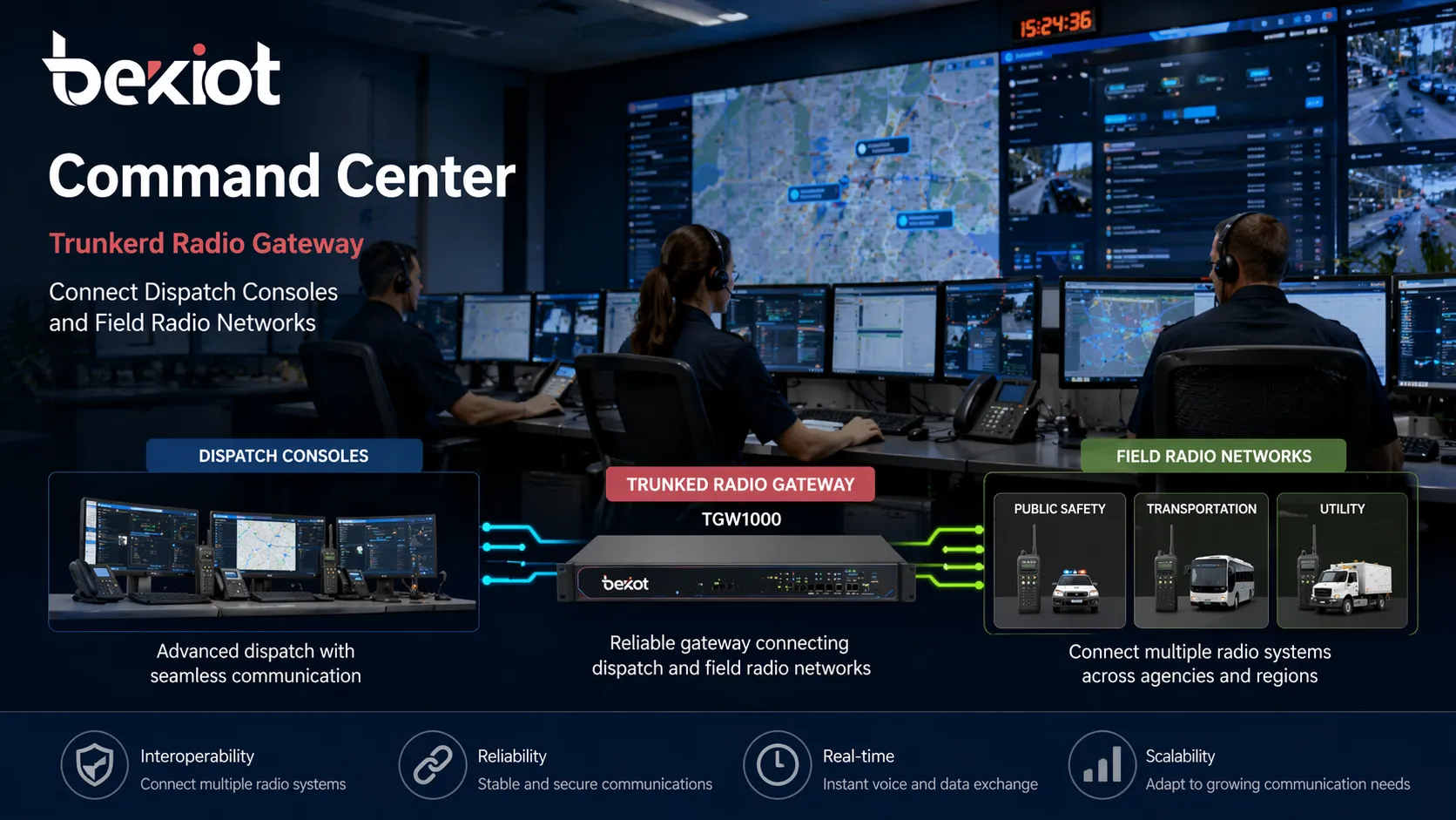 How a Trunked Radio Gateway Connects Field Radios with Modern Command and Dispatch Systems